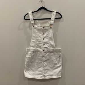 White denim overall dress 🐇